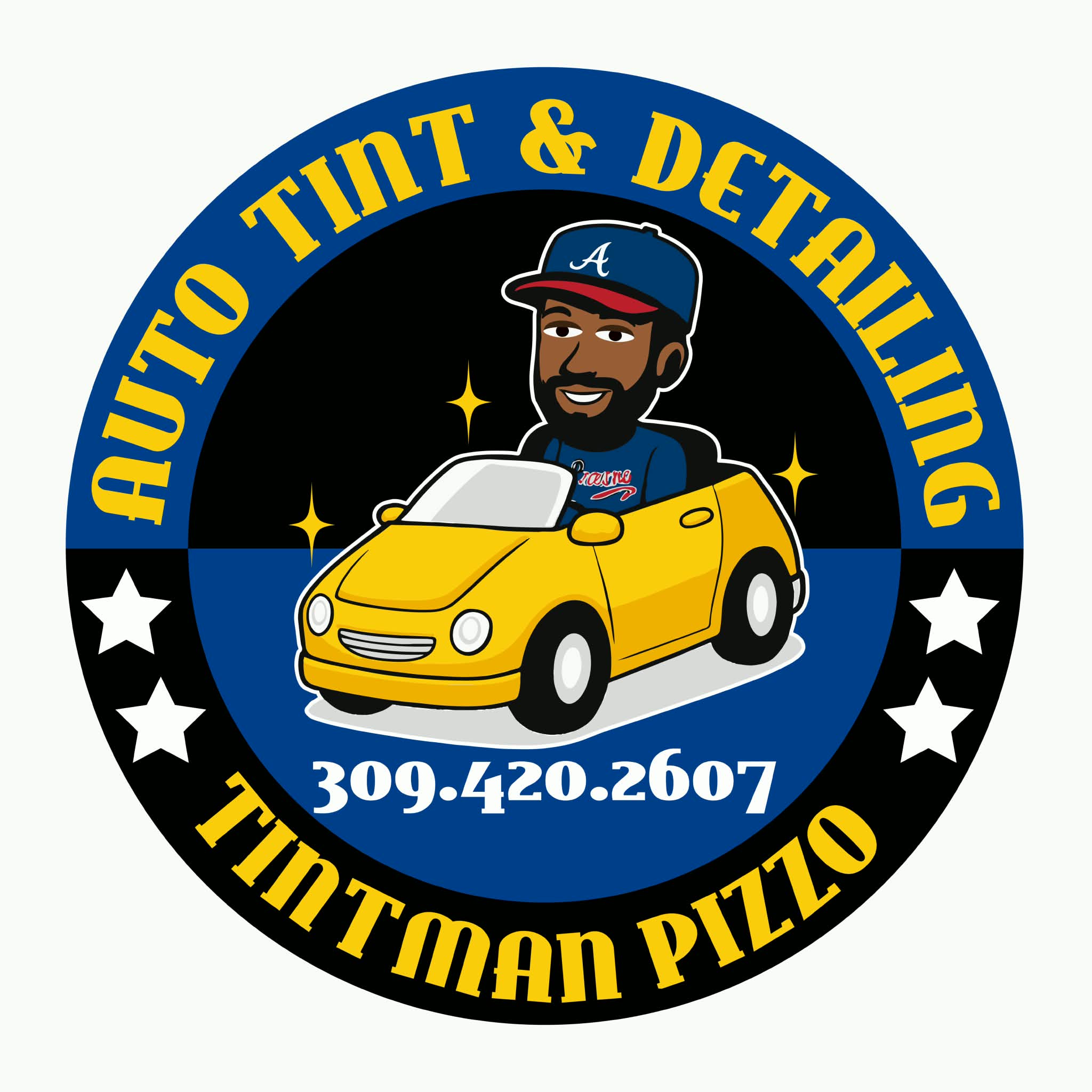 Tintman Auto Care and Sound Solutions - Tintman Pizzo Logo